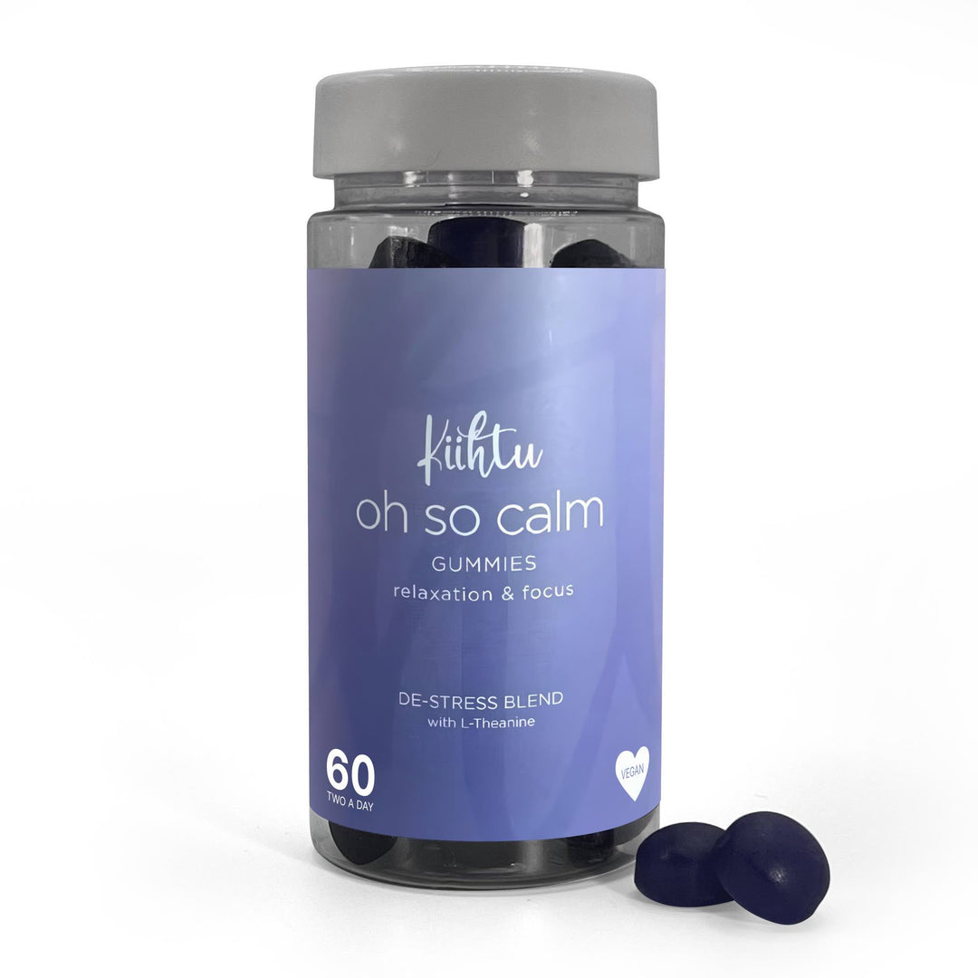 Kiihtu Oh So Calm Relax Gummies are a Stress Supplement with L-Theanine, Chamomile and Lemon Balm